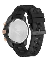 Plein Sport Men's Hurricane Silicone Strap Watch 44mm