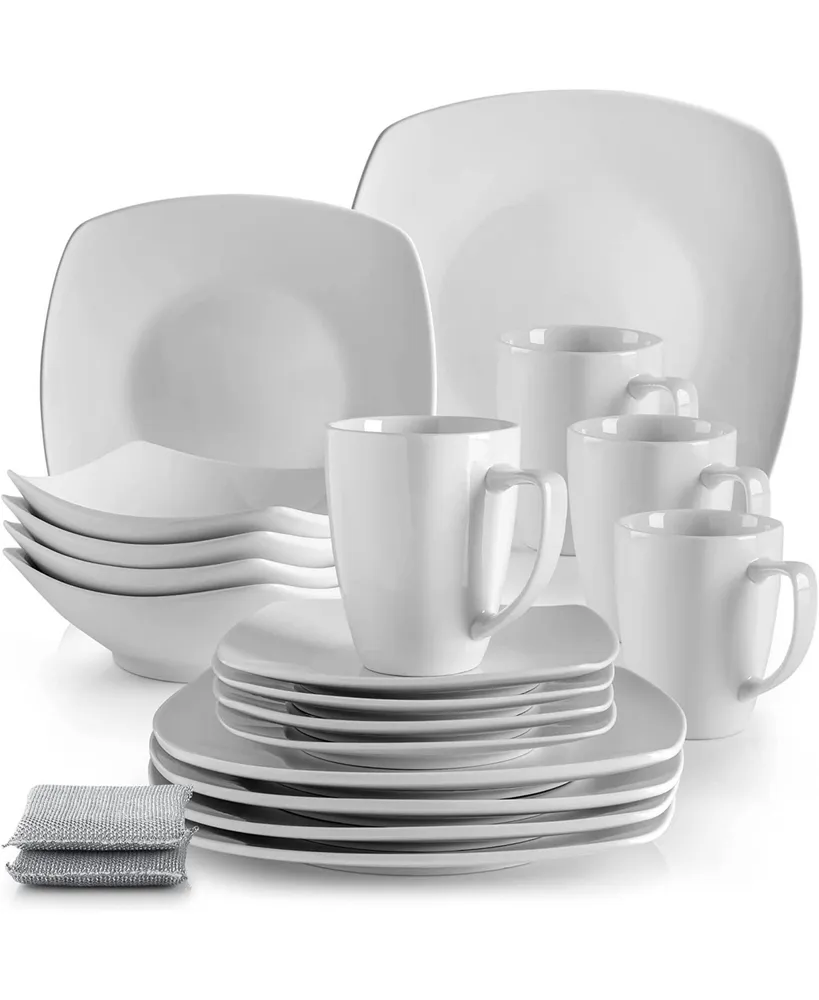 Zulay Kitchen Luna 16-Piece Dinnerware Set, Service For 4