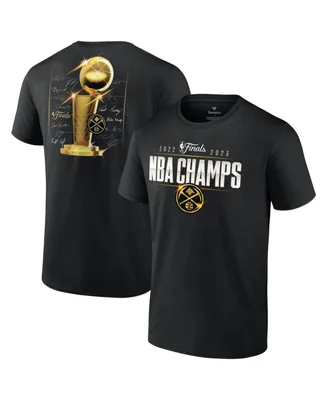 Men's Fanatics Black Denver Nuggets 2023 Nba Finals Champions Triple Threat Roster Signature T-shirt