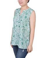 Ny Collection Women's Sleeveless Pintucked Blouse