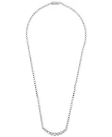 Diamond Graduated 17" Tennis Necklace (1 ct. tw) in 14k White Gold or 14k Yellow Gold, Created for Macy's