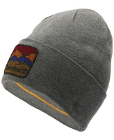 Timberland Men's Embroidered Mountain Logo Patch Beanie