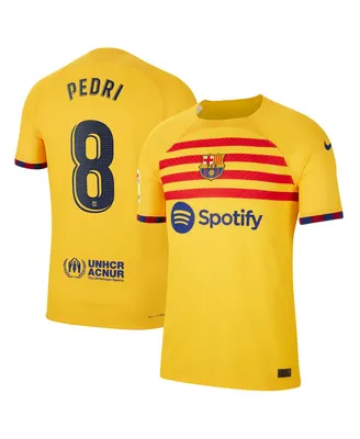 Men's Nike Pedri Yellow Barcelona 2022/23 Fourth Vapor Match Authentic Player Jersey