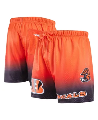 Men's Pro Standard Black, Orange Cincinnati Bengals Ombre Mesh Shorts