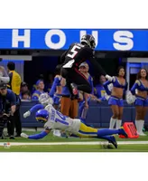 Drake London Atlanta Falcons Unsigned Leaps to Avoid a Tackle Photograph