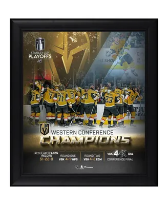 Vegas Golden Knights 2023 Western Conference Champions Framed 15" x 17" x 1" Collage