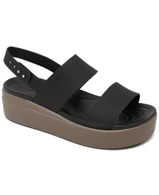 Crocs Women's Brooklyn Low Wedge Sandals from Finish Line