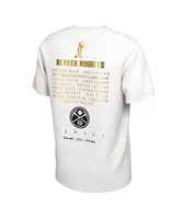 Men's Nike White Denver Nuggets 2023 Nba Finals Champions Celebration Roster T-shirt