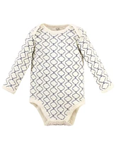 Touched by Nature Baby Girls Organic Cotton Long-Sleeve Bodysuits 5pk