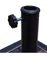 17.5'' Umbrella Base Stand Market Patio Standing Outdoor Living Heavy Duty (Square)