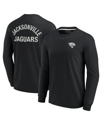 Men's and Women's Fanatics Signature Black Jacksonville Jaguars Super Soft Long Sleeve T-shirt