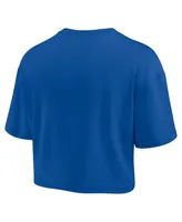 Women's Fanatics Signature Royal Los Angeles Rams Super Soft Short Sleeve Cropped T-shirt