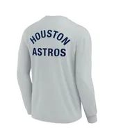 Men's and Women's Fanatics Signature Gray Houston Astros Super Soft Long Sleeve T-shirt