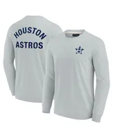 Men's and Women's Fanatics Signature Gray Houston Astros Super Soft Long Sleeve T-shirt