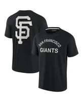 Men's and Women's Fanatics Signature Black San Francisco Giants Super Soft Short Sleeve T-shirt