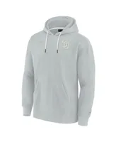 Men's and Women's Fanatics Signature Gray San Diego Padres Super Soft Fleece Pullover Hoodie