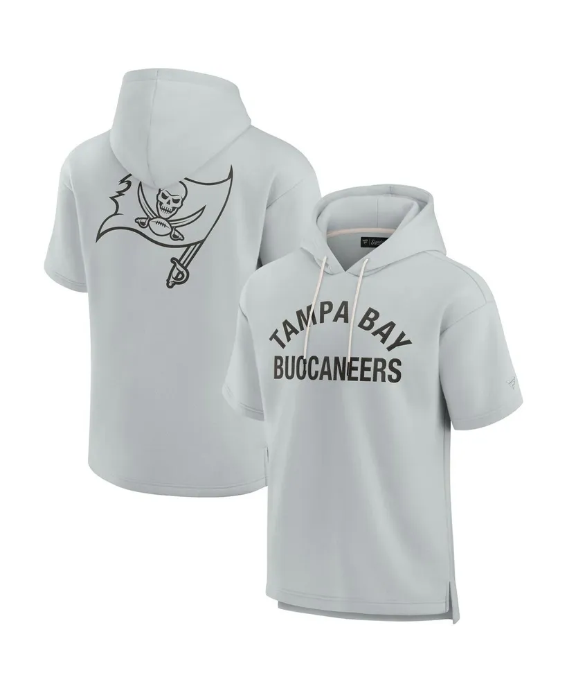 Fanatics Signature Men's and Women's Fanatics Signature Gray Tampa Bay  Buccaneers Super Soft Fleece Short Sleeve Hoodie