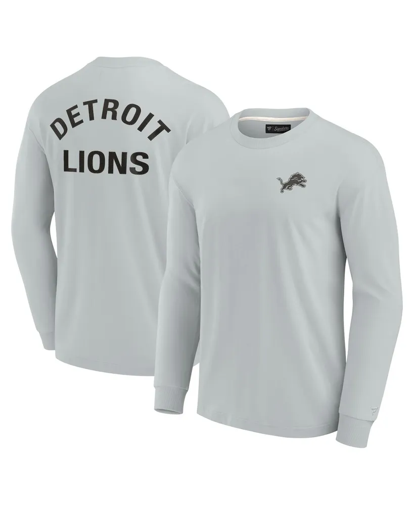 Detroit Lions Neutral Colour Logo Long Sleeve T-Shirt - Mens