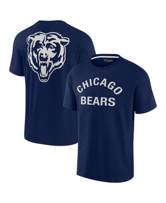 Men's and Women's Fanatics Signature Navy Chicago Bears Super Soft Short Sleeve T-shirt