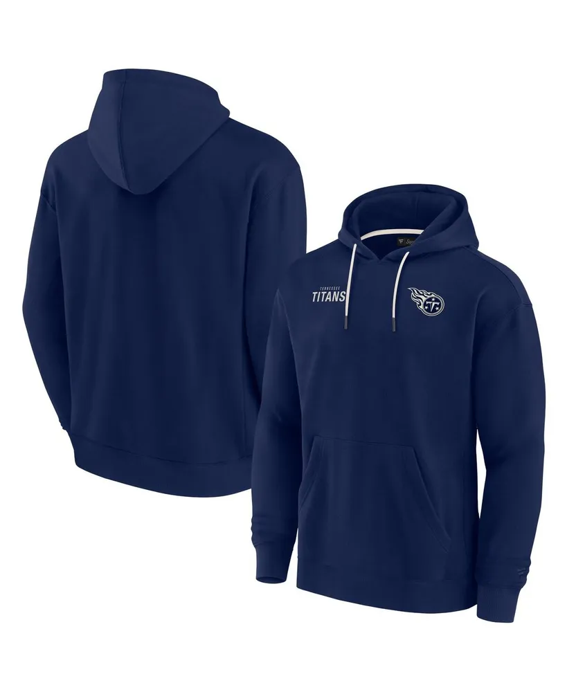 Men's and Women's Fanatics Signature Navy Tennessee Titans Super Soft Fleece Pullover Hoodie