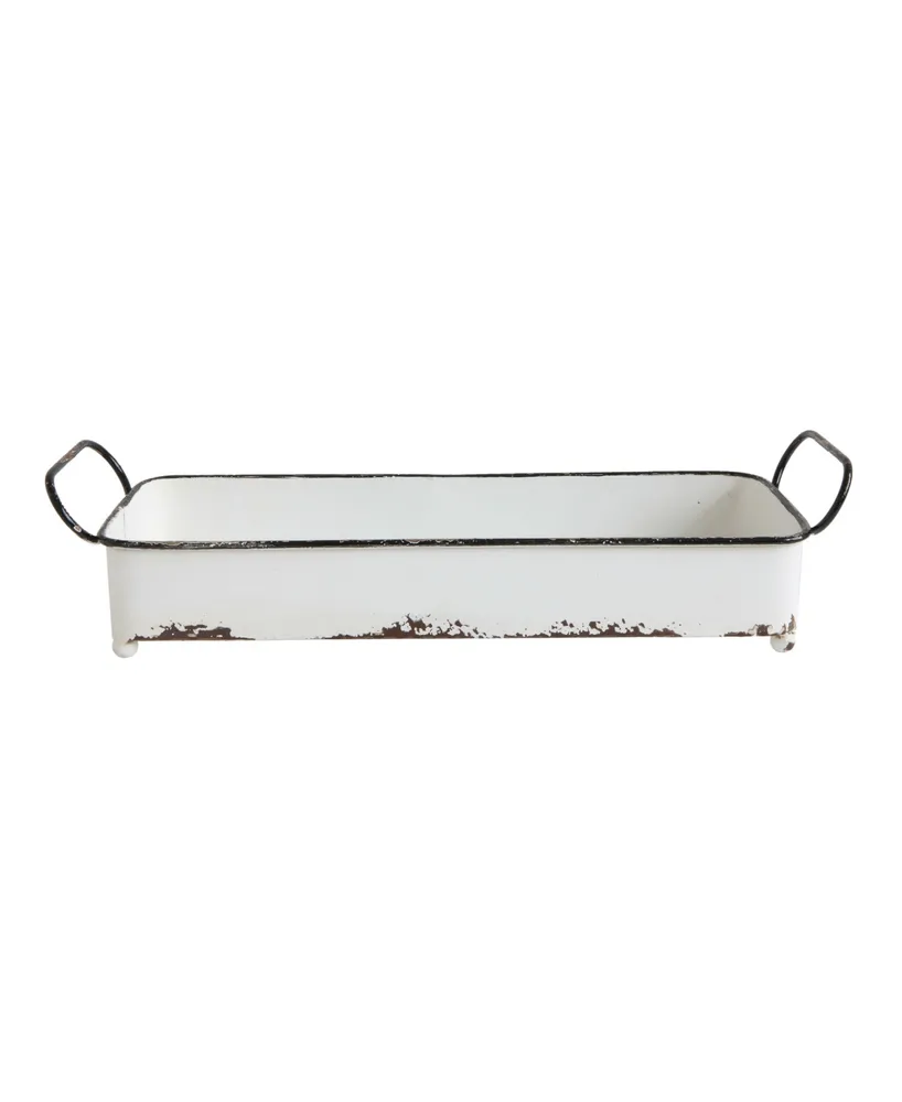 Distressed Metal Trough Container