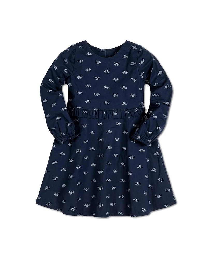 Hope & Henry Toddler Girls Long Sleeve Ruffle Waist Dress