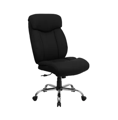 Emma+Oliver 400 Lb. Big & Tall High Back Full Headrest Ergonomic Office Chair W/ Chrome Base