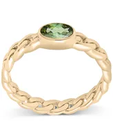 Audrey by Aurate Green Tourmaline Chain Link Ring (1/2 ct. t.w.) Gold Vermeil, Created for Macy's