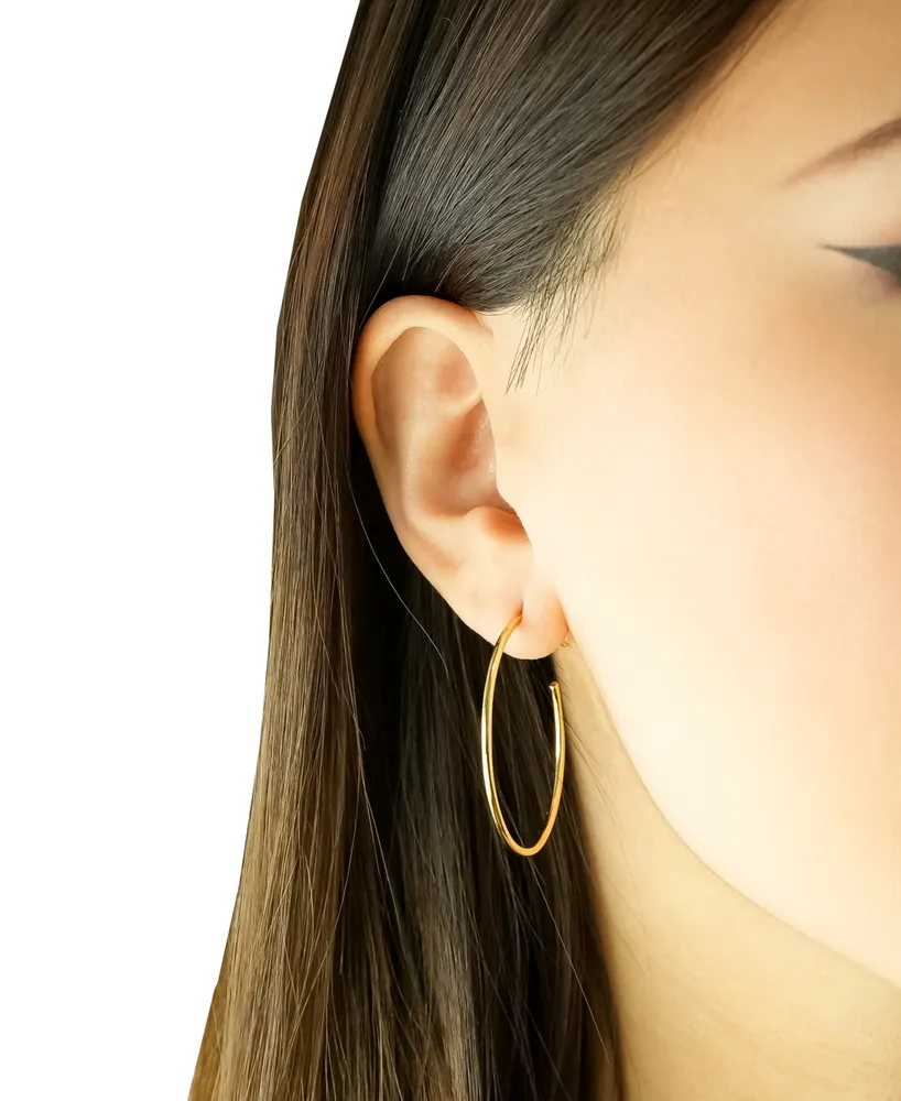 Audrey by Aurate Polished Tube Medium Hoop Earrings in Gold Vermeil, Created for Macy's