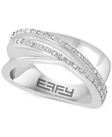 Effy Diamond Crossover Statement Ring (1/5 ct. t.w.) in Sterling Silver