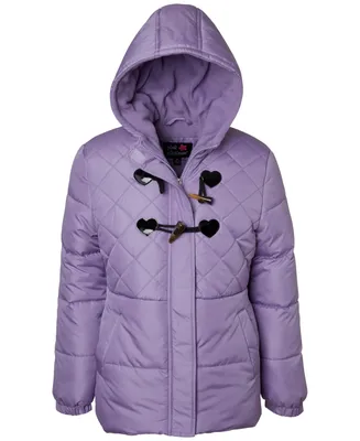 Pink Platinum Toddler & Little Girls Hooded Toggle-Detail Quilted Puffer Jacket