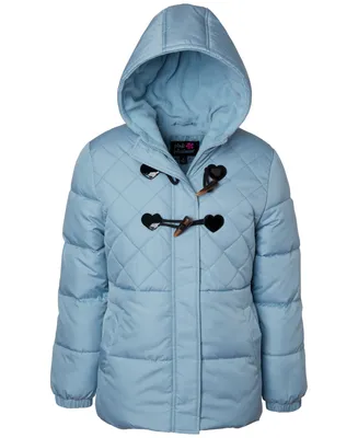 Pink Platinum Toddler & Little Girls Hooded Toggle-Detail Quilted Puffer Jacket