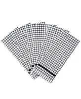 Sloppy Chef Classic Checkered Kitchen Towels (Pack of 6), 100% Cotton, 15x25 in.