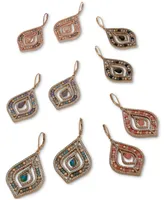 lonna & lilly Gold-Tone Beaded Orbital Chandelier Earrings