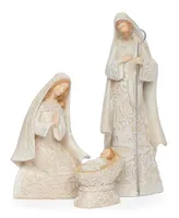 7.5" H 7 Piece Set Nativity with Angel