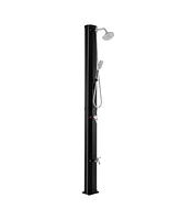7.2 Ft 9.3 Gallon Solar Heated Shower w/ Rain Shower, Foot Shower & Hand Shower
