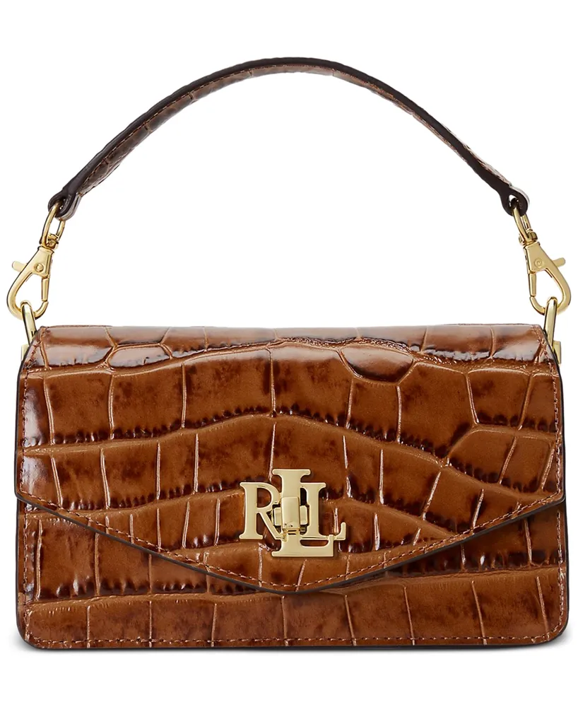 Lauren Ralph Lauren Plaid Twill Small Tayler Crossbody Bag, Brown