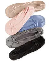 Isotoner Signature Women's Satin Ballerina Slippers with Bow