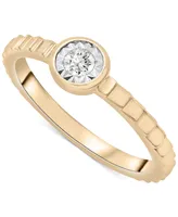 Audrey by Aurate Diamond Miracle-Plate Textured Ring (1/10 ct. t.w.) Gold Vermeil, Created for Macy's