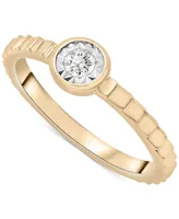 Audrey by Aurate Diamond Miracle-Plate Textured Ring (1/10 ct. t.w.) in Gold Vermeil, Created for Macy's