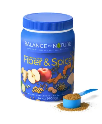 Balance of Nature Fiber & Spice - Supports Colon Cleanse, Gut Health, Constipation Relief & Digestion - Psyllium Husk, Flax Seed, Turmeric & Apple