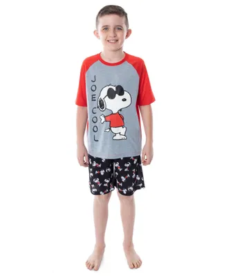 Boys Peanuts Up To No Good Short Sleeve Kids Pajama Set