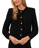 CeCe Women's Textured Knit Patch Pocket Cardigan