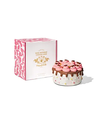 Thoughtfully Pets, Dog Happy Birthday Mini Cookie Cake, Pink, Peanut Butter Flavored - Assorted Pre