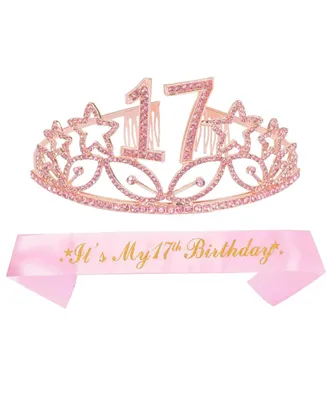 MEANT2TOBE 17th Birthday Sash and Tiara for Girls