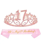 MEANT2TOBE 17th Birthday Sash and Tiara for Girls