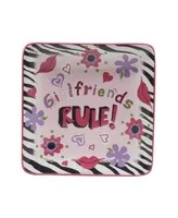 Certified International Lolita Girlfriends Together 4 Piece Canape Plate