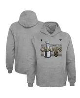 Big Boys Fanatics Heather Gray Vegas Golden Knights 2023 Stanley Cup Champions Locker Room Pullover Hoodie