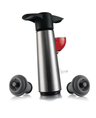 Vacu Vin Stainless Steel Wine Saver Pump with 2 Stoppers