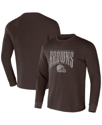 Men's Nfl x Darius Rucker Collection by Fanatics Brown Cleveland Browns Long Sleeve Thermal T-shirt